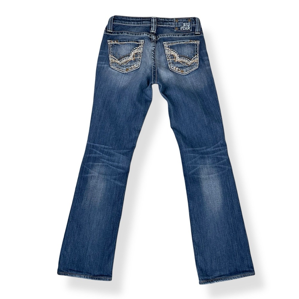 Big Star Jeans Women 27 Blue Maddie Boot Mid Rise 3WABFSB Vtg Y2K